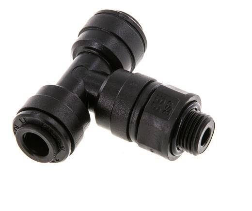 Racor en T de 6mm x G1/8'' con rosca macho POM NBR FDA giratorio [2 piezas]