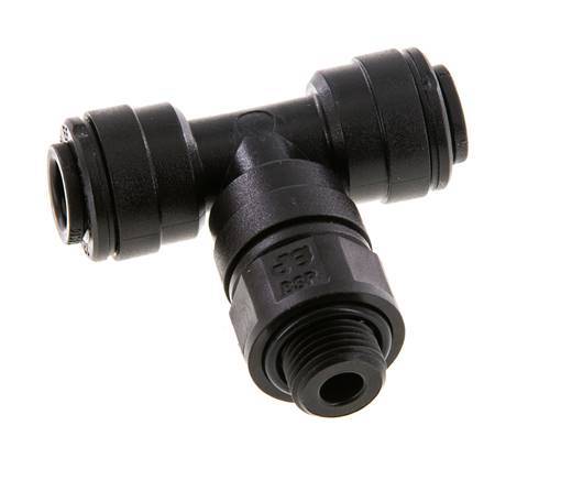 Racor en T de 6mm x G1/8'' con rosca macho POM NBR FDA giratorio [2 piezas]