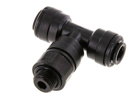 Racor en T de 6mm x G1/8'' con rosca macho POM NBR FDA giratorio [2 piezas]