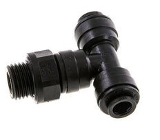 Racor en T de 6mm x G1/4'' con rosca macho Latón NBR Giratorio