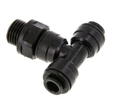 Racor en T de 6mm x G1/4'' con rosca macho Latón NBR Giratorio