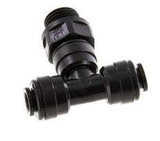 Racor en T de 6mm x G1/4'' con rosca macho Latón NBR Giratorio