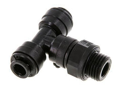 Racor en T de 6mm x G1/4'' con rosca macho Latón NBR Giratorio