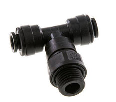 Racor en T de 6mm x G1/4'' con rosca macho Latón NBR Giratorio