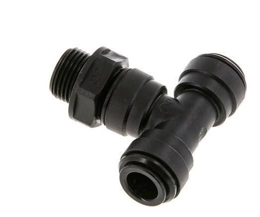 Racor en T de 10mm x G3/8'' con rosca macho Latón NBR Giratorio
