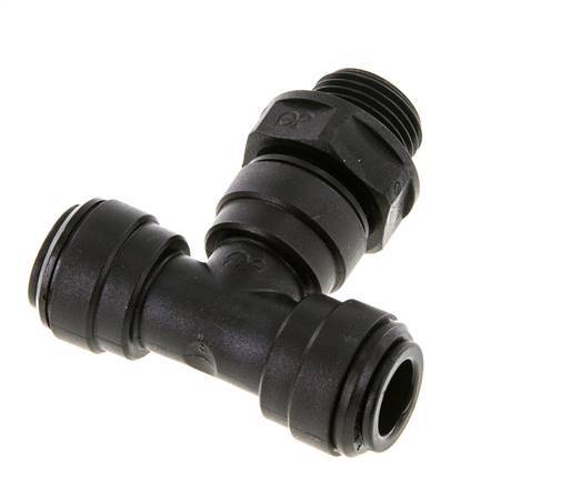 Racor en T de 10mm x G3/8'' con rosca macho Latón NBR Giratorio