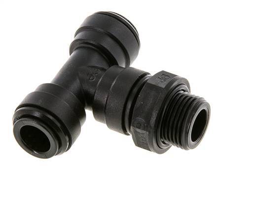 Racor en T de 10mm x G3/8'' con rosca macho Latón NBR Giratorio