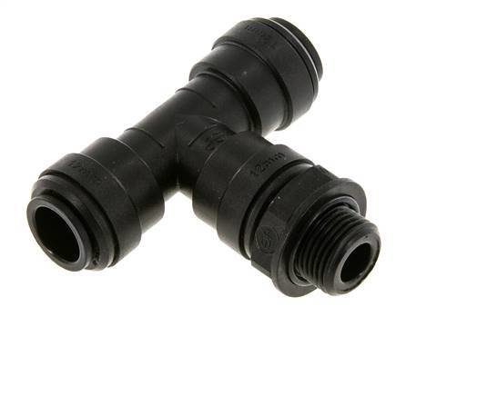 Racor en T de 12mm x G3/8'' con rosca macho Latón NBR Giratorio