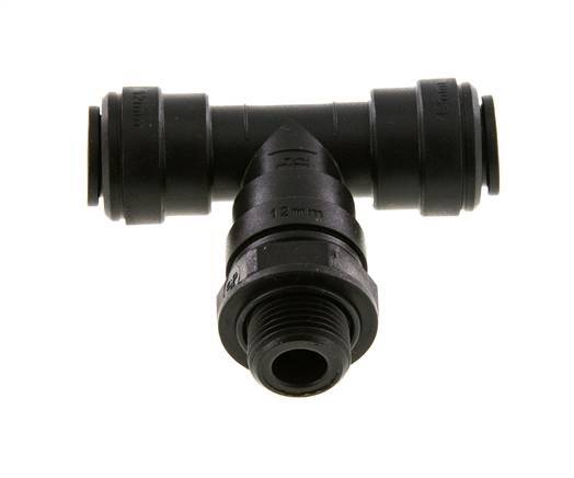 Racor en T de 12mm x G3/8'' con rosca macho Latón NBR Giratorio