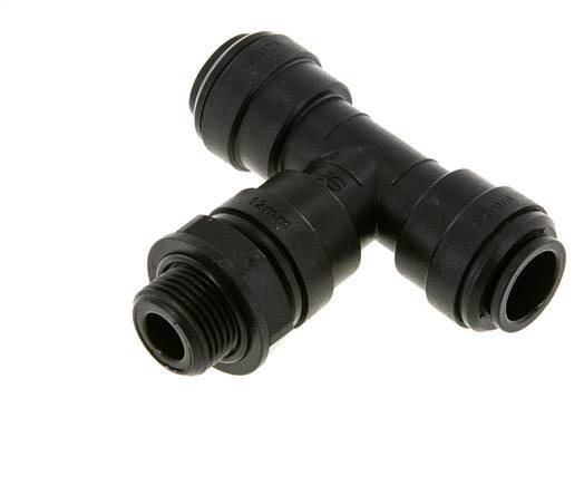 Racor en T de 12mm x G3/8'' con rosca macho Latón NBR Giratorio