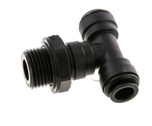 Racor en T de 10mm x G1/2'' con rosca macho Latón NBR Giratorio