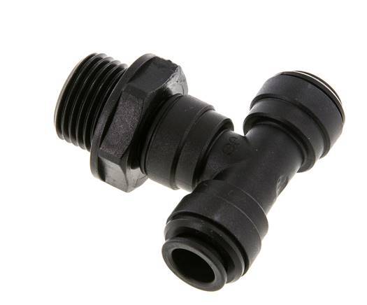 Racor en T de 10mm x G1/2'' con rosca macho Latón NBR Giratorio
