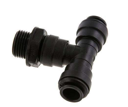 Racor en T de 12mm x G1/2'' con rosca macho Latón NBR Giratorio