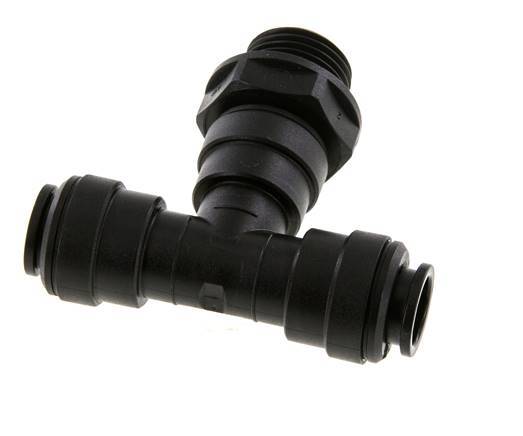 Racor en T de 12mm x G1/2'' con rosca macho Latón NBR Giratorio