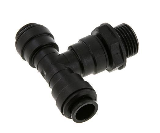 Racor en T de 12mm x G1/2'' con rosca macho Latón NBR Giratorio