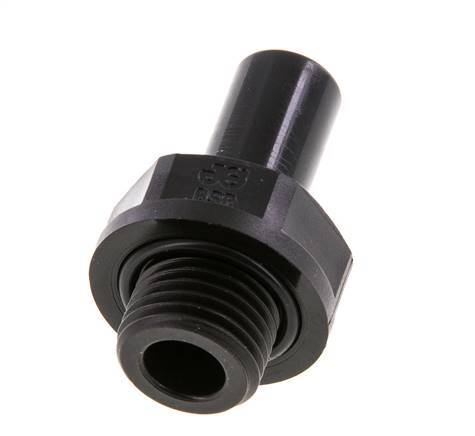 Racor de 10mm x G1/4'' con rosca macho POM NBR [5 Piezas]