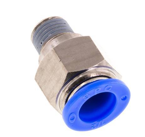 Racor de 1/2'' x 1/4'' NPT con rosca macho Latón/PBT NBR [2 piezas]