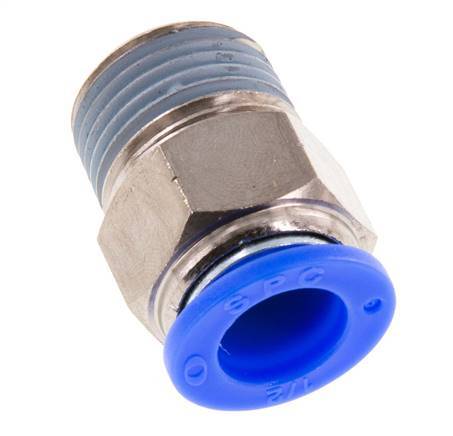 Racor de 1/2'' x 1/2'' NPT con rosca macho Latón/PBT NBR [2 piezas]