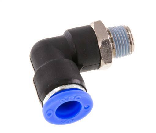 Codo de 90 grados 5/16'' x 1/8'' NPT con rosca macho Latón/PBT NBR giratorio [2 piezas]