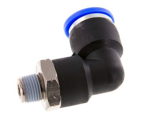 Racor de 3/8'' x 1/8'' NPT 90deg con rosca macho Latón/PBT NBR Giratorio [2 Piezas]