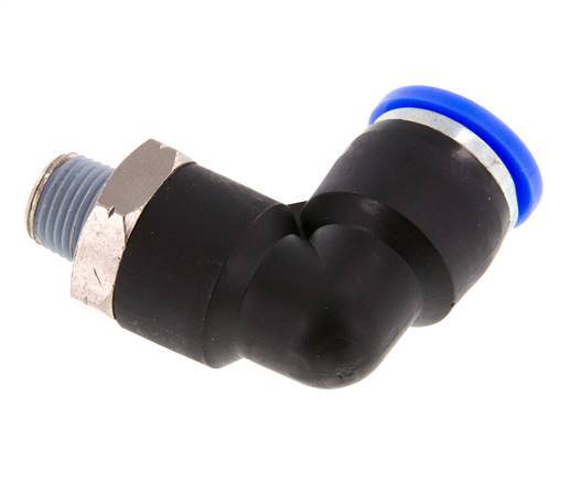 Racor de 3/8'' x 1/8'' NPT 90deg con rosca macho Latón/PBT NBR Giratorio [2 Piezas]