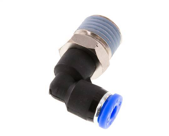 Codo de 90 grados 5/32'' x 1/4'' NPT con rosca macho Latón/PBT NBR giratorio [2 piezas]