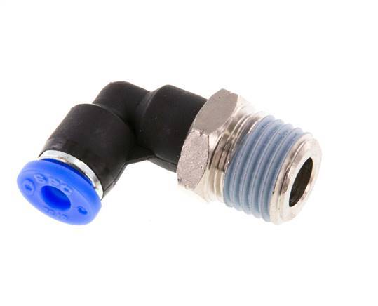 Codo de 90 grados 5/32'' x 1/4'' NPT con rosca macho Latón/PBT NBR giratorio [2 piezas]