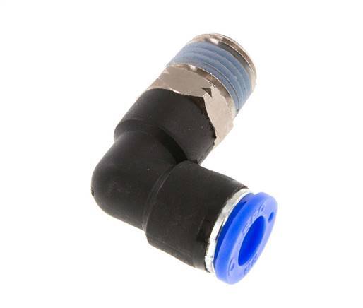 Codo de 90 grados 5/16'' x 1/4'' NPT con rosca macho Latón/PBT NBR giratorio [2 piezas]