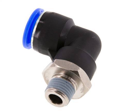Codo de 90 grados 1/2'' x 1/4'' NPT con rosca macho Latón/PBT NBR giratorio [2 piezas]