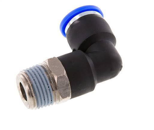 Racor de 3/8'' x 3/8'' NPT 90deg con rosca macho Latón/PBT NBR giratorio [2 piezas]