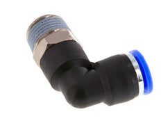 Racor de 3/8'' x 3/8'' NPT 90deg con rosca macho Latón/PBT NBR giratorio [2 piezas]