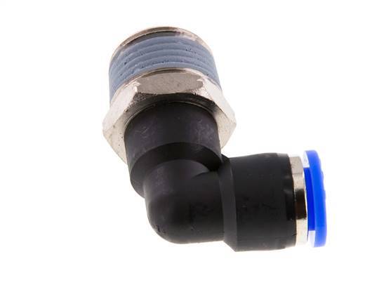 Racor de 3/8'' x 1/2'' NPT 90deg con rosca macho Latón/PBT NBR Giratorio [2 Piezas]