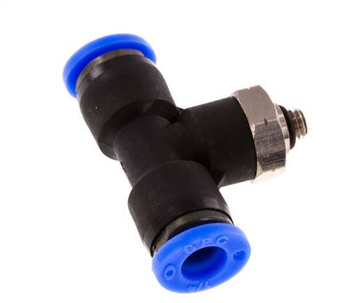 1/4'' x UNF 10-32 Racor en T en línea Latón/PBT NBR Giratorio [2 piezas]