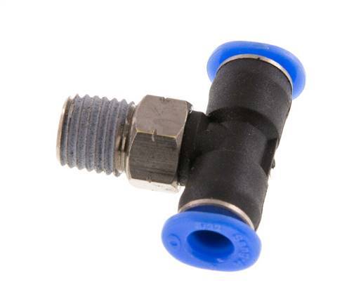 Racor en T de 5/32'' x 1/16'' NPT con rosca macho Latón/PBT NBR giratorio [2 piezas]