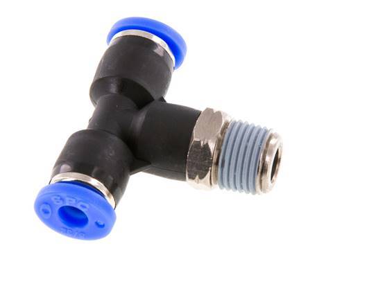 Racor en T de 5/32'' x 1/8'' NPT con rosca macho Latón/PBT NBR giratorio [2 piezas]