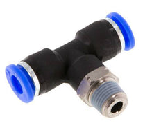 1/4'' x 1/8'' NPT Racor en T con rosca macho Latón/PBT NBR giratorio [2 piezas]