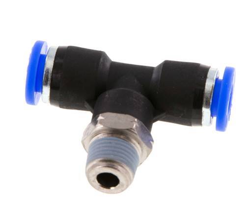 1/4'' x 1/8'' NPT Racor en T con rosca macho Latón/PBT NBR giratorio [2 piezas]