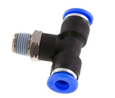 1/4'' x 1/8'' NPT Racor en T con rosca macho Latón/PBT NBR giratorio [2 piezas]