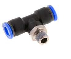 Racor en T de 5/16'' x 1/8'' NPT con rosca macho latón/PBT NBR giratorio [2 piezas]