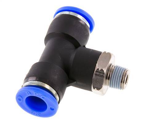 Racor en T de 3/8'' x 1/8'' NPT con rosca macho Latón/PBT NBR Giratorio