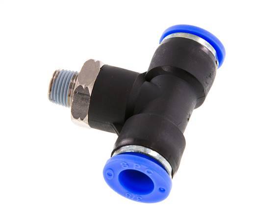 Racor en T de 3/8'' x 1/8'' NPT con rosca macho Latón/PBT NBR Giratorio