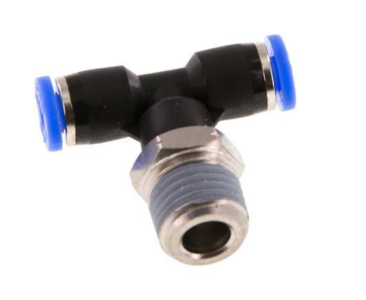 Racor en T de 5/32'' x 1/4'' NPT con rosca macho Latón/PBT NBR giratorio [2 piezas]