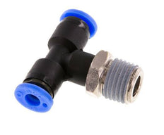 Racor en T de 3/16'' x 1/4'' NPT con rosca macho latón/PBT NBR giratorio [2 piezas]