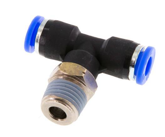 1/4'' x 1/4'' NPT Racor en T con rosca macho Latón/PBT NBR giratorio [2 piezas]