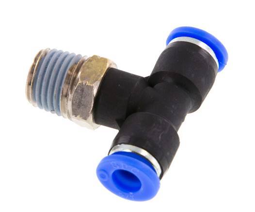 1/4'' x 1/4'' NPT Racor en T con rosca macho Latón/PBT NBR giratorio [2 piezas]