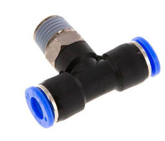 Racor en T de 5/16'' x 1/4'' NPT con rosca macho latón/PBT NBR giratorio [2 piezas]
