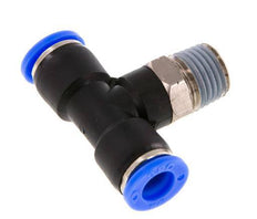 Racor en T de 5/16'' x 1/4'' NPT con rosca macho latón/PBT NBR giratorio [2 piezas]