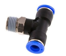 Racor en T de 5/16'' x 1/4'' NPT con rosca macho latón/PBT NBR giratorio [2 piezas]