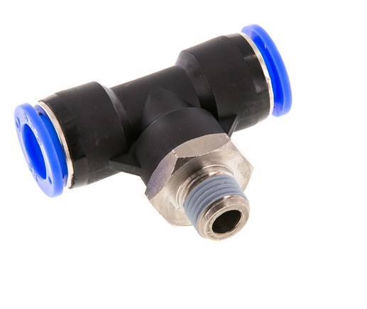 Racor en T de 1/2'' x 1/4'' NPT con rosca macho Latón/PBT NBR Giratorio