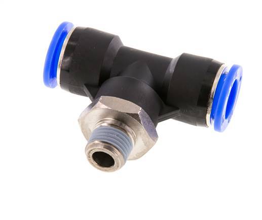Racor en T de 1/2'' x 1/4'' NPT con rosca macho Latón/PBT NBR Giratorio